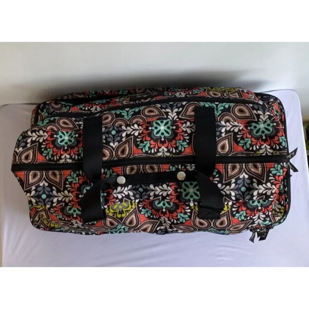 Vera Bradley Rolling Duffel Bag Overnight Weekend Carry On Luggage Sierra